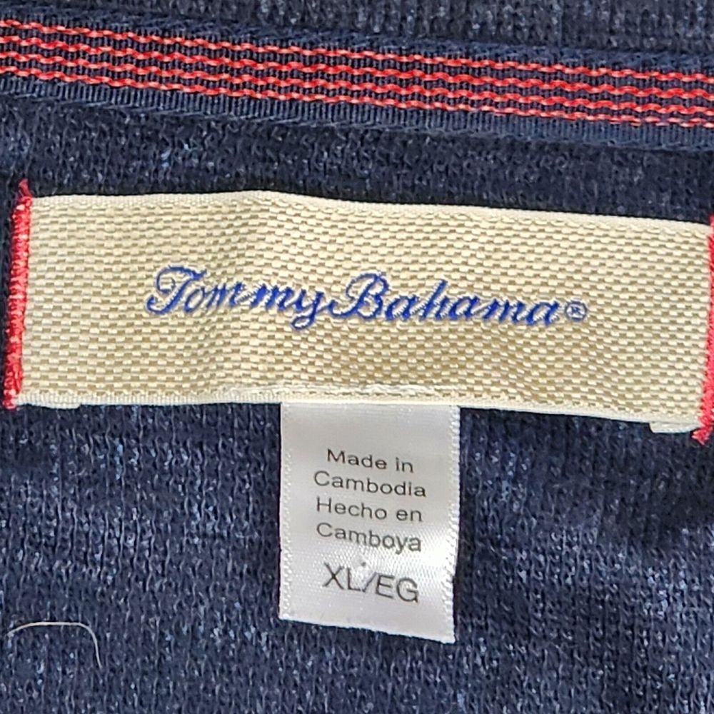 Tommy Bahama Sweater Mens XL Long Sleeve Sweatshirt Blue Navy Crew Neck Outdoors - Picture 4 of 6